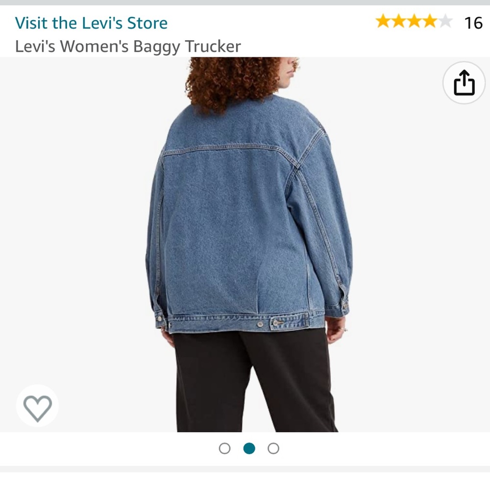 Women’s Levi’s Baggy Trucker Denim Jacket 2XL